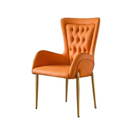 China (Others) 2021 New Adjustable Luxury Comfortable Dining Chair PU Leather Elegant Dining Chair for sale