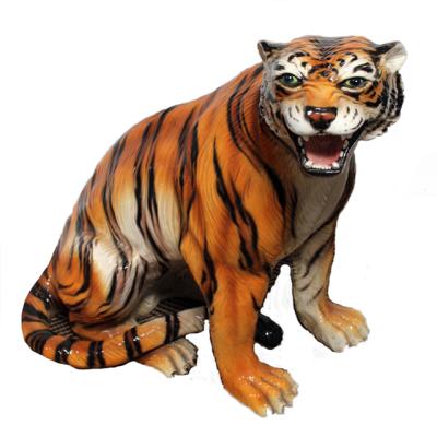 China Europe Animal Ceramic Tiger Figurines Ceramic Decorative Tiger Decor for sale