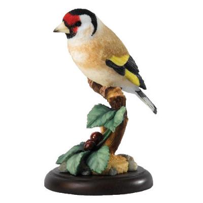 China Custom Made Unique Goldfinch from Europe on Wild Cherry Resin Figurine for Home Decor for sale