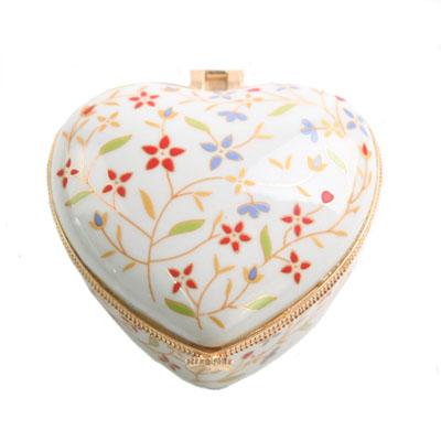 China Eco-friendly ceramic heart-shaped with top-ranking jewelry box for sale