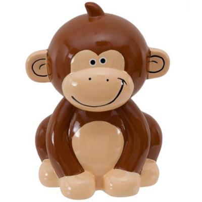 China Eco - Friendly Custom Ceramic Money Jar Large Monkey Bank Coin Box for sale