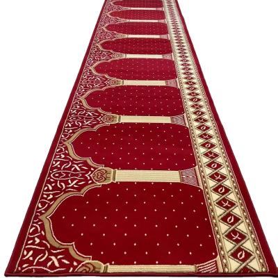 China Washable Mosque Prayer Rug Customized in Size and Color Machine Made Carpet and Blankets for Muslim for sale