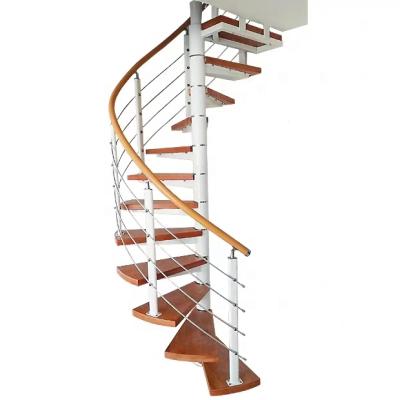 China Home House Indoor Wooden Spiral Staircase Prices / Commercial Building DIY Design / Cast Iron Used Spiral Staircase Design for sale