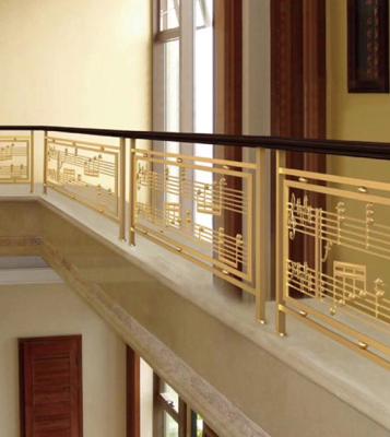 China Zovee Gold Stainless Steel Commercial Building Luxury Home Bedroom / Balustrade for sale