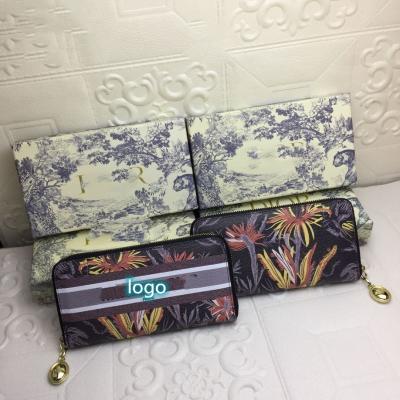 China Wholesale anti-theft D level high quality 3A brand printed women's wallet and men's purse clutch bags for sale