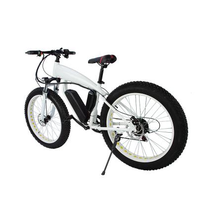 China Aluminum Alloy 26 Inch Fat Tire Snow Mountain Ebike 48v 350w Electric Bike With Large Capacity Lithium Battery Powerful Frame for sale