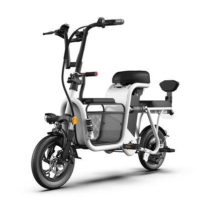 China New Design 35Kmh 12Inch 350W Dual Motor Long Range Unisex Electric Scooter With Seat for sale