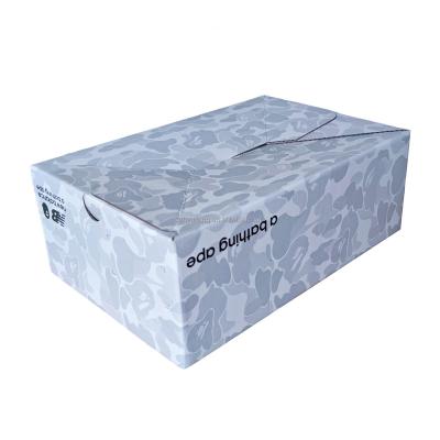 China Recyclable Sneaker Paper Shoe Box Packaging Corrugated Paper Shoe Box With Custom Logo for sale