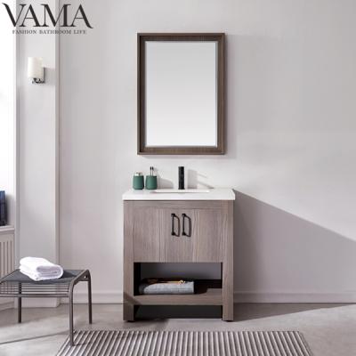 China 30 Inch VAMA Foshan Bathroom Furniture Factory Bathroom Vanity Cabinets Waterproof Bathroom Sinks 770030 for sale