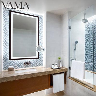 China VAMA Foshan Factory Waterproof Mid Century Modern Guest Room Hotel Bathroom Vanity Holiday Inn for sale