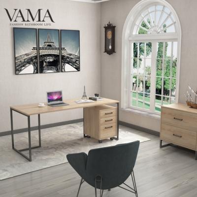 China VAMA modern 72 inch office computer table steel wood desk built-in desk with shelf 654072-OD for sale