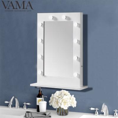 China VAMA 2021 Dimest Bright New Design LED Light White Mirror Bulbs Make Up Mirrors 7703 for sale