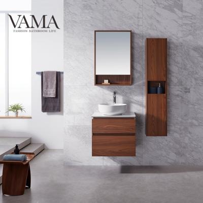 China VAMA Waterproof 24 Inch Plywood Modern Bathroom Corner Cabinets With Mirror Cabinet 772024 for sale