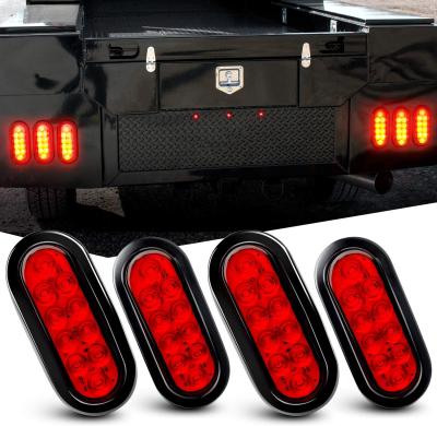 China Trailer Parts LED Red Tail Lighting Outboard Mount Grommets Plugs Stop Brake Turn Waterproof Trailer Lights For RV Truck Jeep for sale