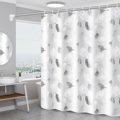 China Sustainable Printed Plastic PEVA Bathroom Shower Curtain 180x180cm Custom Size for sale