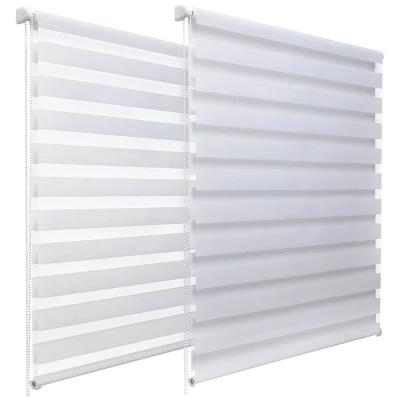 China Modern Blackout Pure Elegance Horizontal Blinds Sun Shading Zebra Blinds 50x150cm for sale