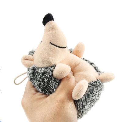 China Manufacturer Viable Wholesale Indestructible Plush Chew Set Squeaky Dog Toys Little Hedgehog for sale