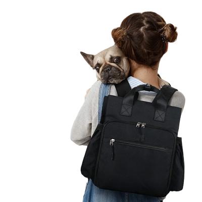 China 2021 Breathable New Premium Tote Pet Organizer Bag Pet Travel Backpack Bag For Dog And Cat for sale