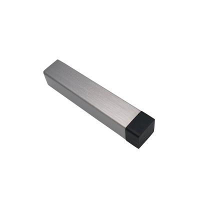 China Modern Square 304 Stainless Steel Door Stopper With Rubber Tips Bumper , Wall Mounted Door Stopper for sale