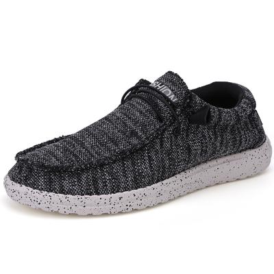 China New Fashion Custom Recyclable Loose Casual Loafers Slip On White Canvas Shoes For Men for sale