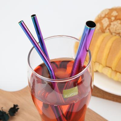 China Sustainable Reusable Drinking Straw 304 Stainless Steel Metal Straws for sale