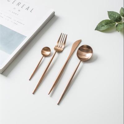 China Viable Stainless Steel Rose Gold Cutlery to Wedding Event Restaurant for sale