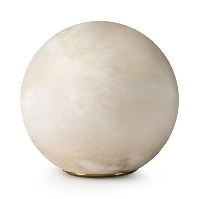 China Wholesale Modern 140mm Modern Luxury 6W Night Nature Marble Ball Light Spanish COB Led Texture Desk Decorative Table Lamp for sale