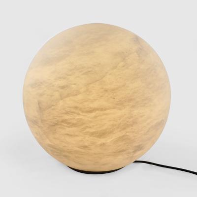 China 140mm 6W Wholesale Modern Side Bedside Hotel Bedroom Nature Marble Ball Light Spanish COB Led Decorative Texture Desk Table Lamp for sale