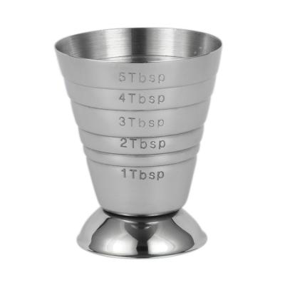 China Viable Small Measure 75ml Metal Stainless Steel Measuring Cup Wine Measuring Tools Magic Measure for sale