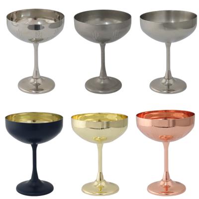 China Viable hot high quality Factory direct sale stainless steel Martini cocktail cup metal cup restaurant tools barware for sale