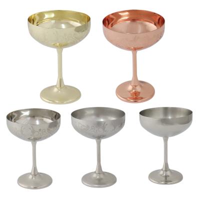 China Hot Viable Factory High Quality Factory Bar Restaurant Metal Gift Glass Wine Cup Martini Cocktail Stainless Steel Stainless Steel Direct Sales for sale