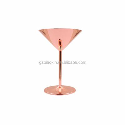 China Sustainable Stainless Steel Martini Cup Tumbler With Copper Plated Color for sale