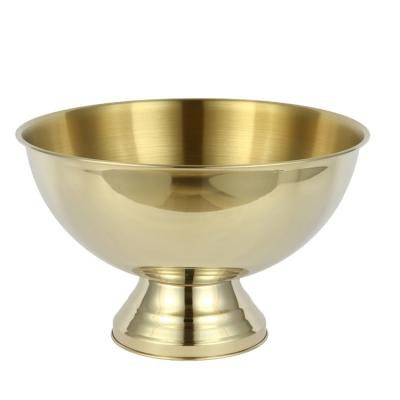 China Sustainable hot sale stainless steel champagne bowl, single wall designed ice bucket for wine for sale