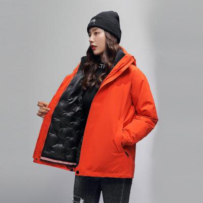 China Outdoor Breathable Custom Winter Down Wear Striped Jacket For Men And Women Waterproof Jackets for sale