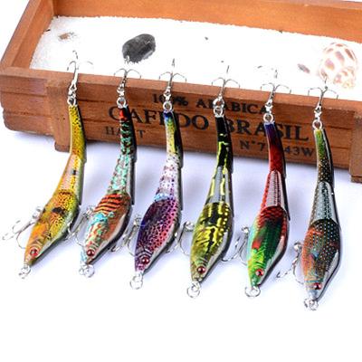 China From China Factory Price 8.9g 9.5CM Metal Spinner Hard Vib Multisection Plastic Fishing Lures for sale