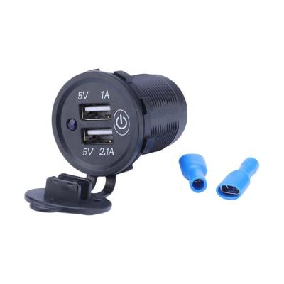 China Universal 2 Dual USB Bus Car Design Long Life USB Plug Charging Car Exquisite Auto Port 5V 3.1A Car Charger For Mobile Tablet for sale