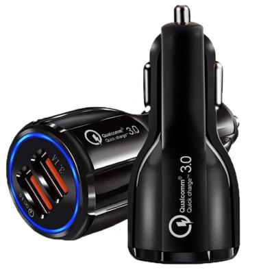 China Long Life USB Car Charger And Small Dual Design Exquisite Hot Sale High Quality QC3.0+3.1A Car Charger for sale