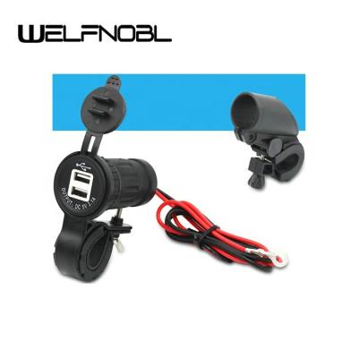 China Long Life And Exquisite Design Motorcycles DC 5V 3.1A Dual USB Plug With Waterproof Cover for sale