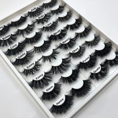 China Thick Siberian Mink Eyelashes 100% Real Thick Eyelashes Volume, 5D 25mm Mink Eyelash Vendor With Custom Packaging for sale