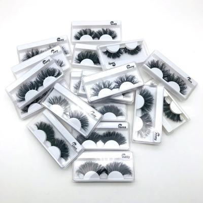 China Custom 30mm 25mm thick fluffy mink eyelashes with lashbox private label 25mm mink eyelashes vendor for sale