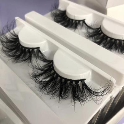 China Mink Eyelash Vendor 25 mm 30mm Thick Fluffy Mink Eyelash Packaging Box Private Label Custom for sale