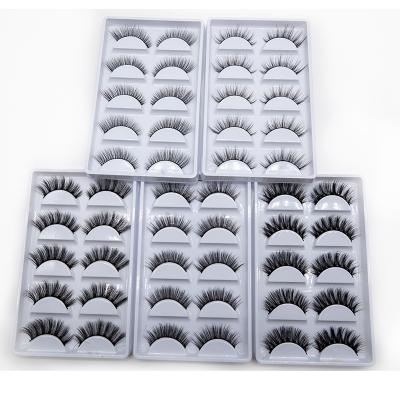 China Thick hot sale cheap price 5 pairs eyelash box mink, new 5 pairs a set lasehs book pack for sale