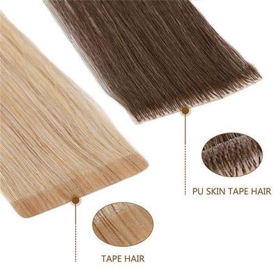 China Hot Blonde Pure Virgin Hair Invisible Virgin Hair Products Sale Hair Weft Tape In Hair Extensions for sale