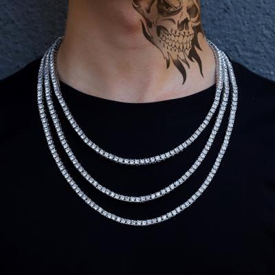 China Hiphop/2021 new rock men's bracelet accessory necklace alloy rhinestone necklace fashion multilayer hip-hop women for sale