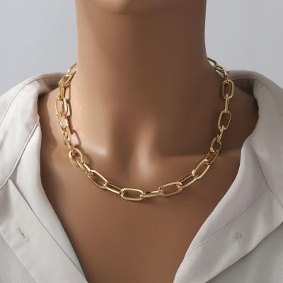 China Europe America Nickel Free Lead Free Simple 18K Gold Plated Delicate Chain Necklace Vintage Fashion Necklace Jewelry for sale