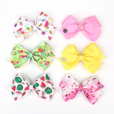 China European and American Style Kids Gradient Cartoon Bowknot Hair Accessories Korean Clips Europe and America Color Cute Manual Hair Clip Set for sale