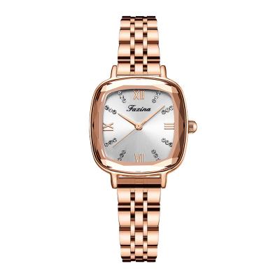 China Non-Specific New Style Minimalist Square Watch Stainless Steel Watch Water Proof Diamond Watches For Women for sale