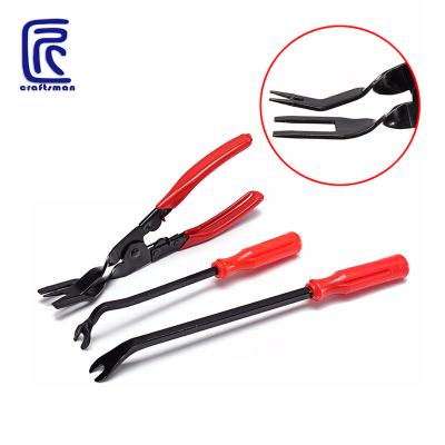 China Auto Car Door 3pcs Panel Clip Durable Auto Balance Remover Remover Tool Circlip Remover Pry Bar Tool for sale