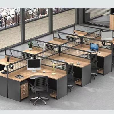 China Extendable New desk modern style office partition 1/2/4/6 wooden cubicle desk for office workstations for sale