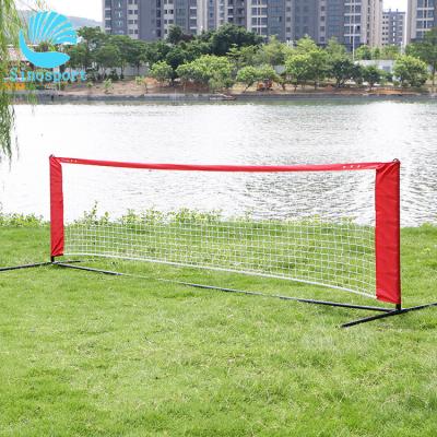 China Mini Polyester Practice Badminton Net Custom Made Eco-Friendly High Quality With Stand New Design Manufacture Portable Polyester The Full for sale